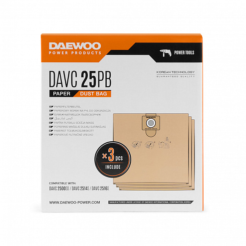 Фильтр-мешок бумажный DAEWOO DAVC 25PB_4